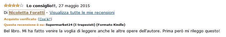 Il commento su Amazon